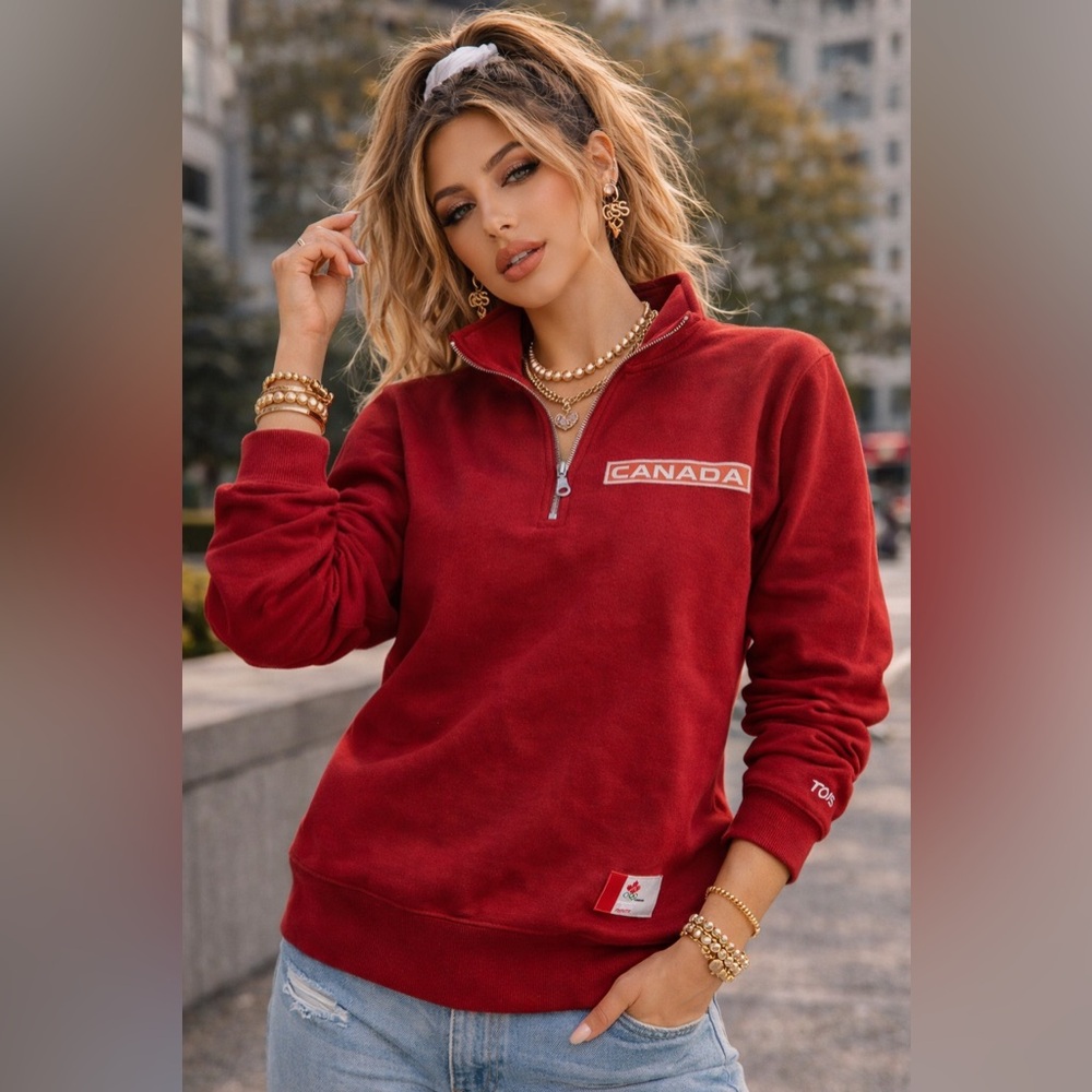 Roots Canada 1/4 Zip Sweatshirt – Olympics Sydney 2000 – Vintage – XS